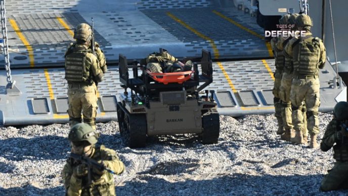 Turkish Naval Forces Test HAVELSAN Barkan UGV in Amphibious Raid and Casualty Evacuation Drills