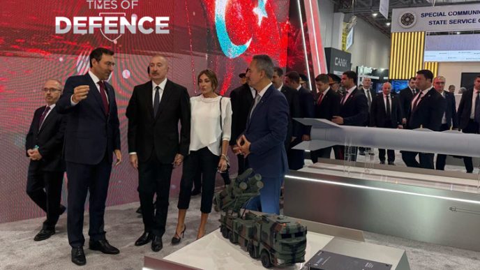 President of Azerbaijan Ilham Aliyev Inspects Roketsan Missile Systems and Defense Technologies at ADEX 2026 in Baku