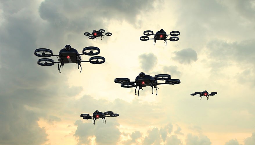 Drone swarms and the new balance of power on the battlefield with artificial intelligence