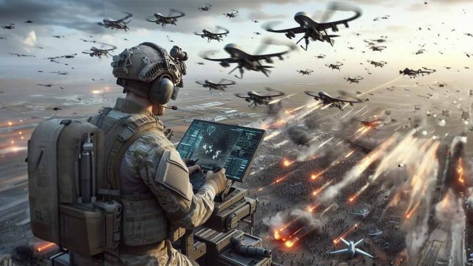 Drone swarms and the new balance of power on the battlefield with artificial intelligence